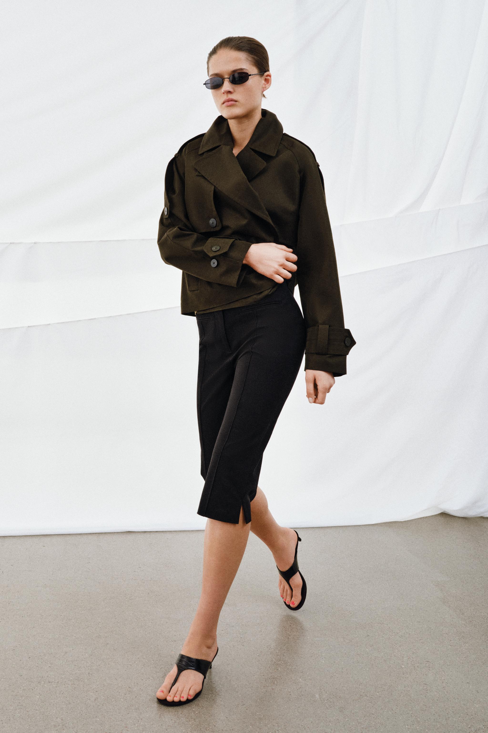 WATER REPELLENT SHORT TRENCH COAT ZW COLLECTION